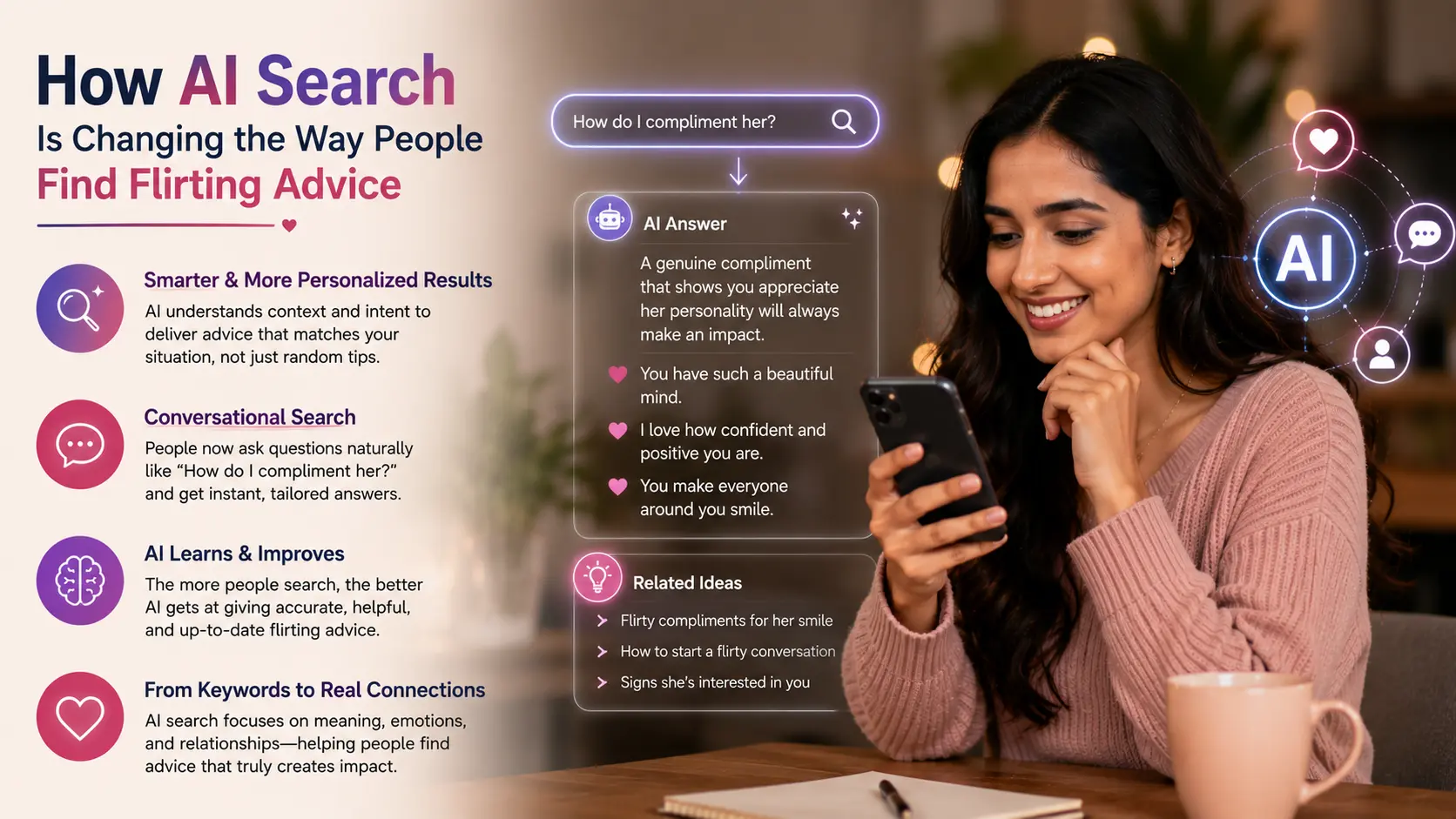 How AI Search Is Transforming the Way People Discover Flirting Advice Online